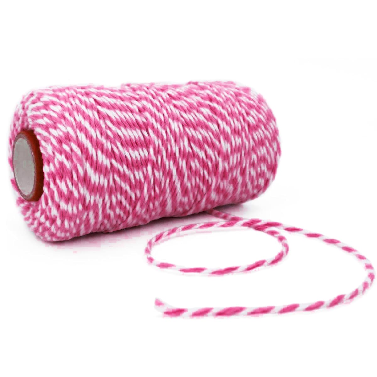 Cordón de Algodón Fucsia-Blanco 100 Mts.2