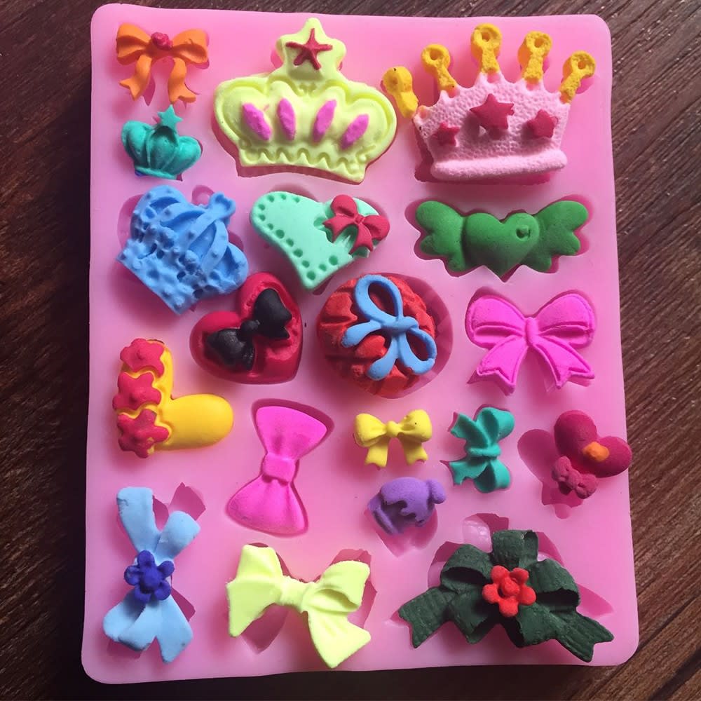 Molde Fondant Coronas Y Cintas Silicona1