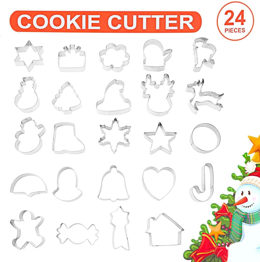 Set Cortadores Calendario de Adviento 24 Piezas Metálico3