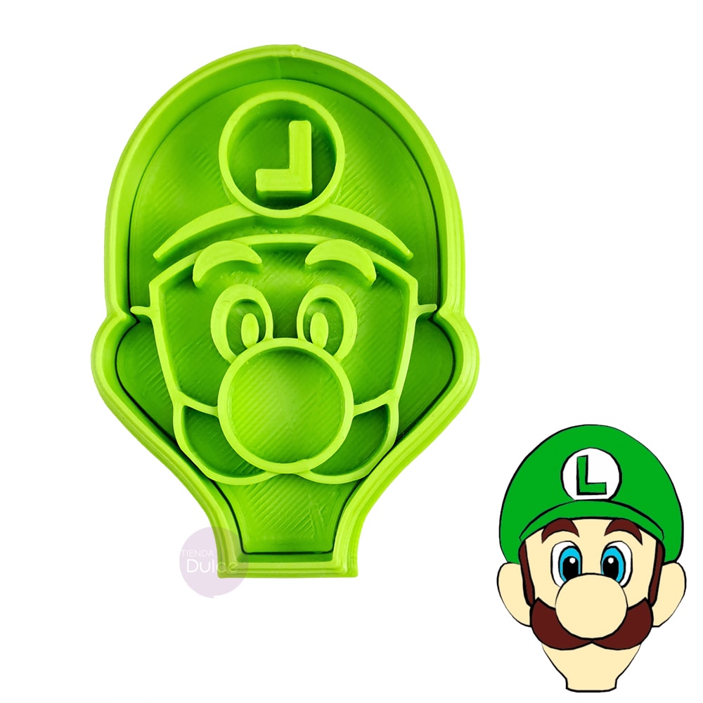 Cortador + Marcador Cara Luigi Plástico1