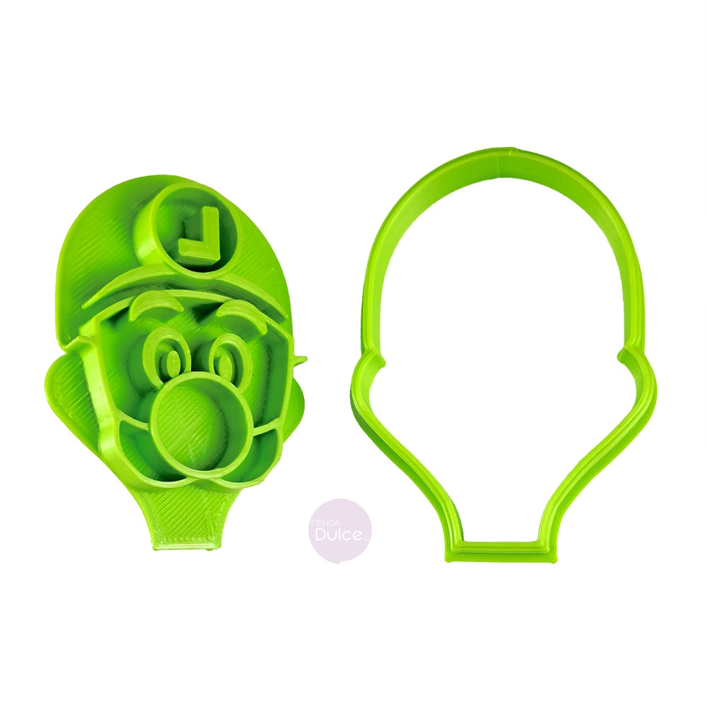 Cortador + Marcador Cara Luigi Plástico3