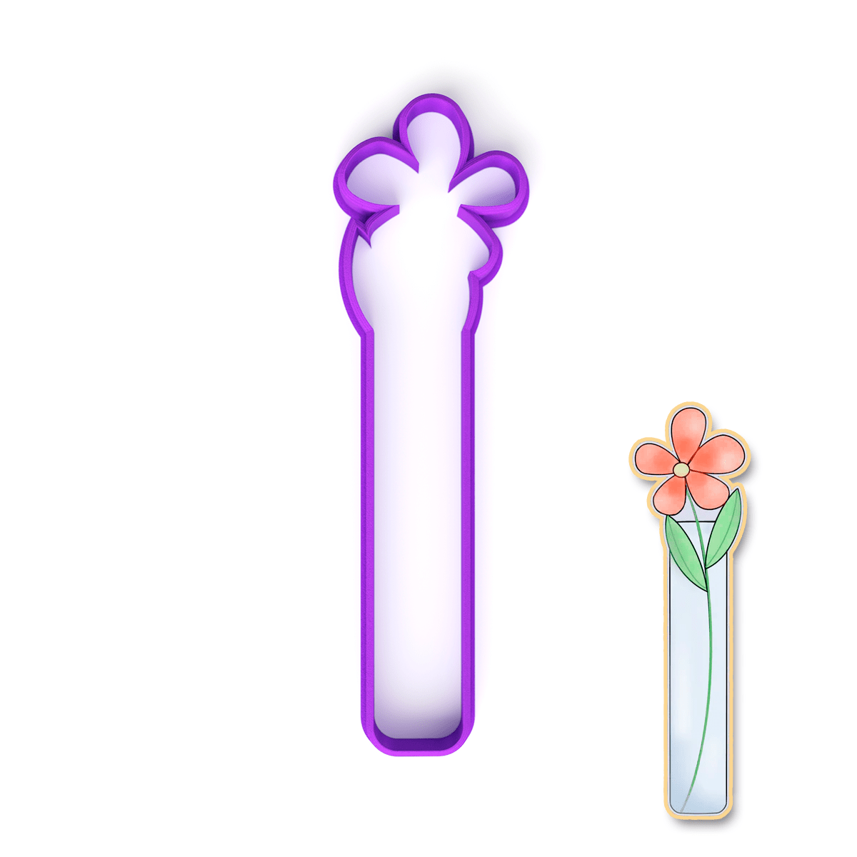 Cortador Flor Larga 16 cm. N°1 Plástico 0