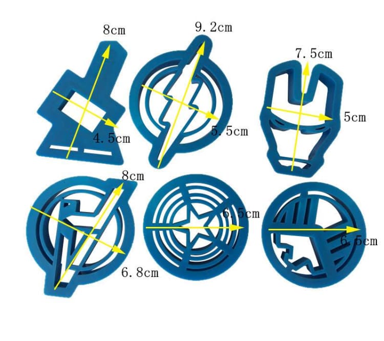 Set Cortador Avengers 6 Piezas2
