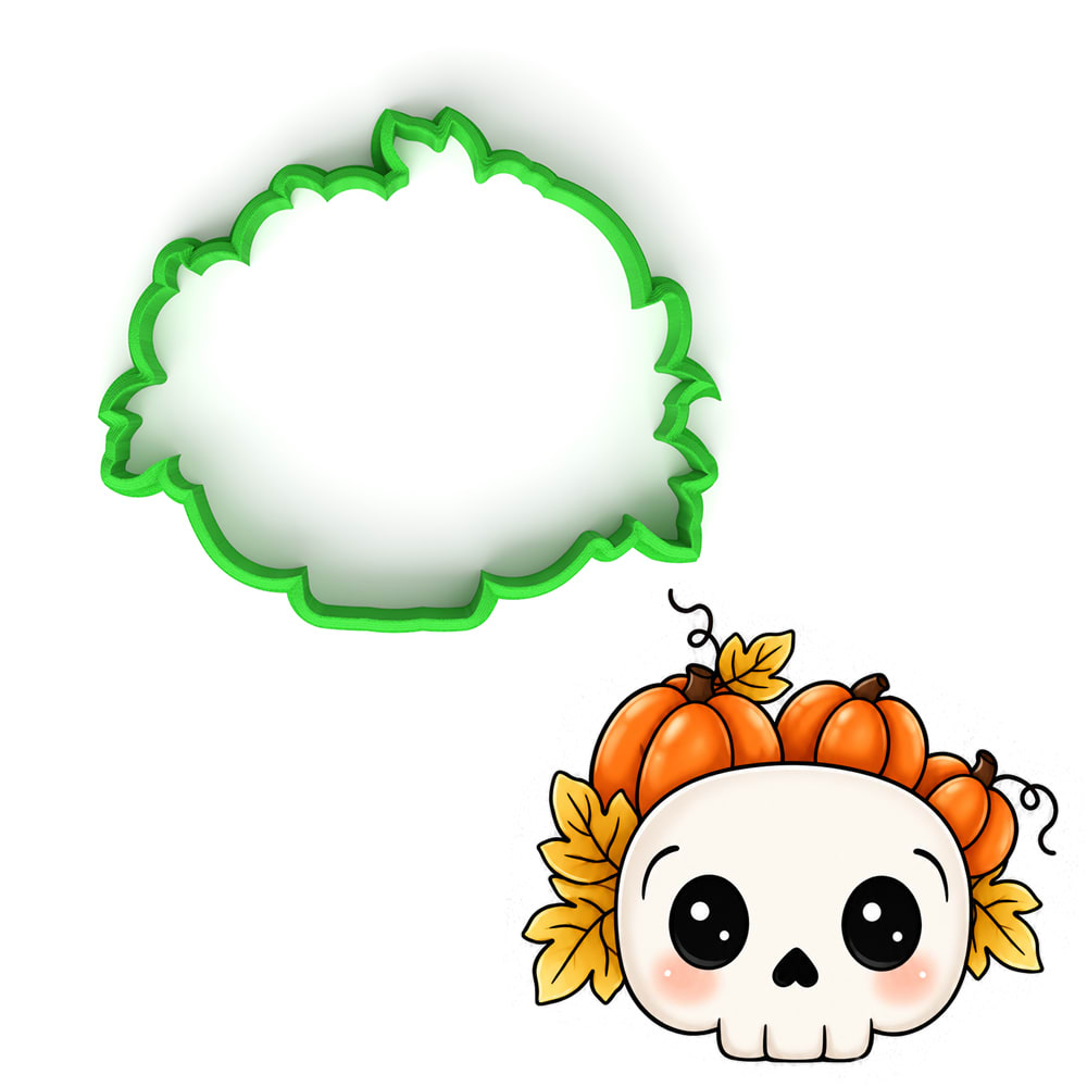 Cortador Calavera con Calabazas Plástico 0