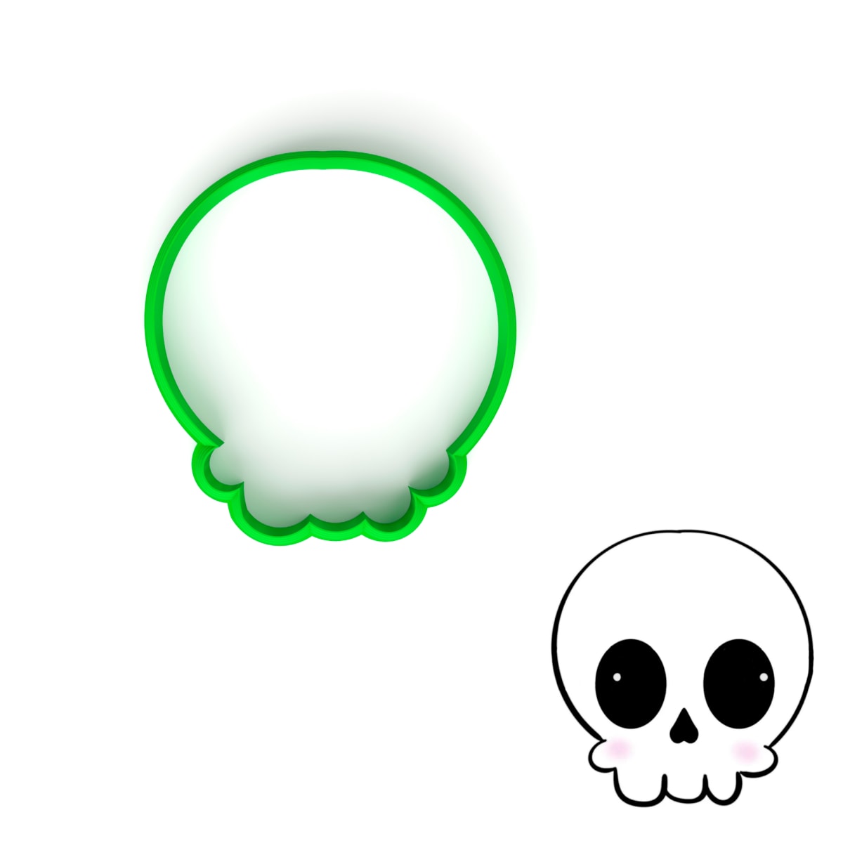 Cortador Calavera 7 cm. Plástico 0