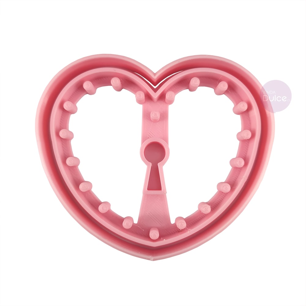 Cortador + Marcador Corazón Candado1