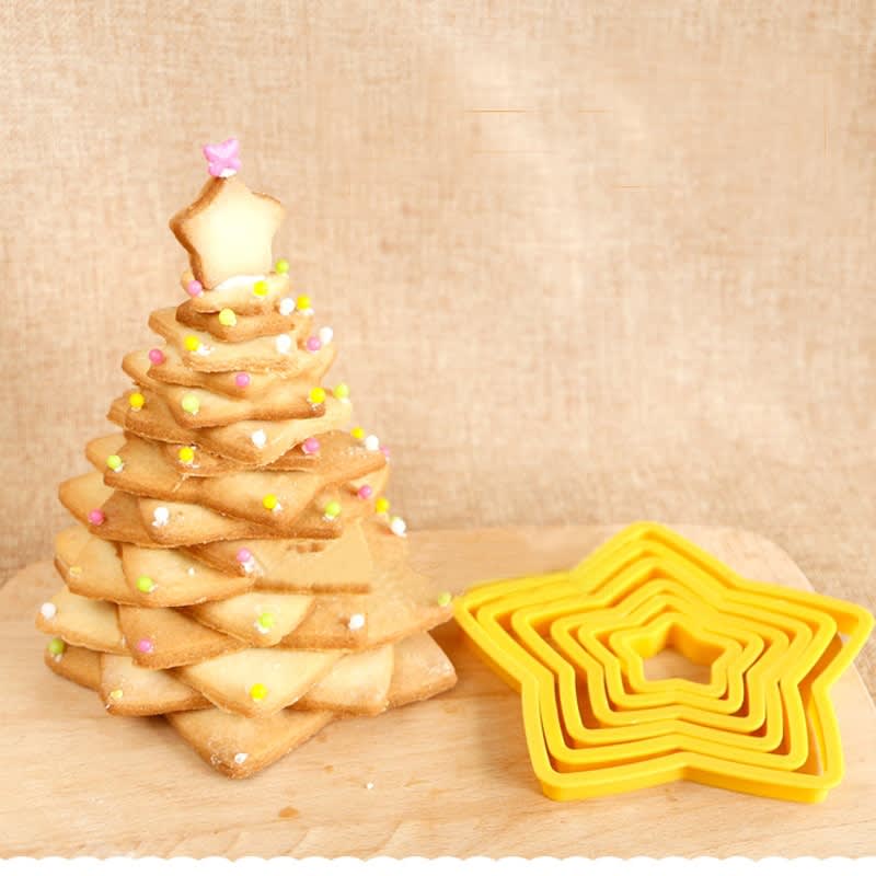 Set Cortadores Estrellas para Árbol 6 Piezas Plástico5