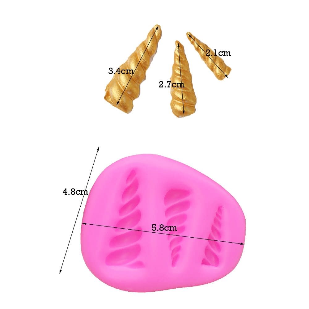 Molde Fondant Cuernos Chicos Silicona1