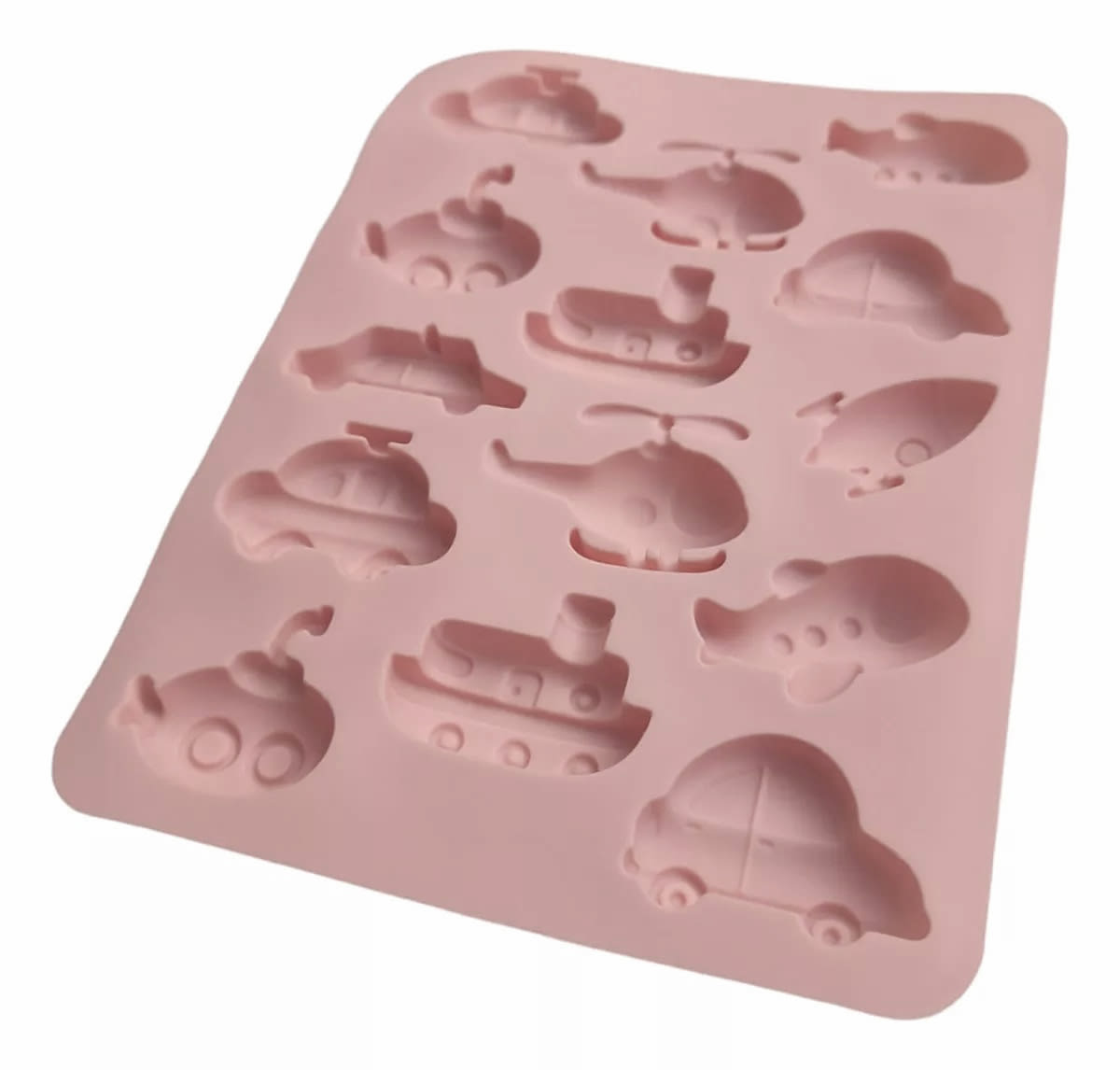 Molde Transportes 14 Cavidades Silicona2