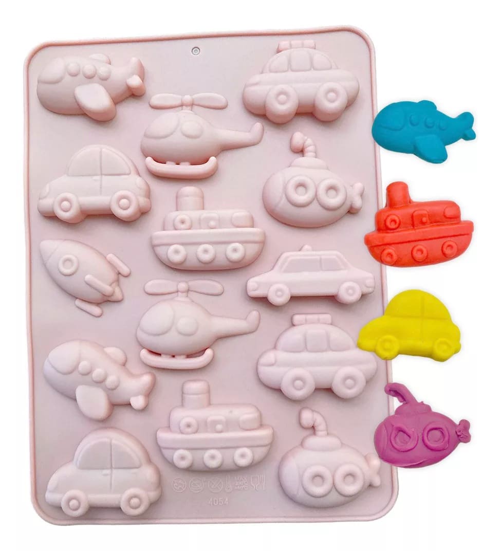 Molde Transportes 14 Cavidades Silicona 0