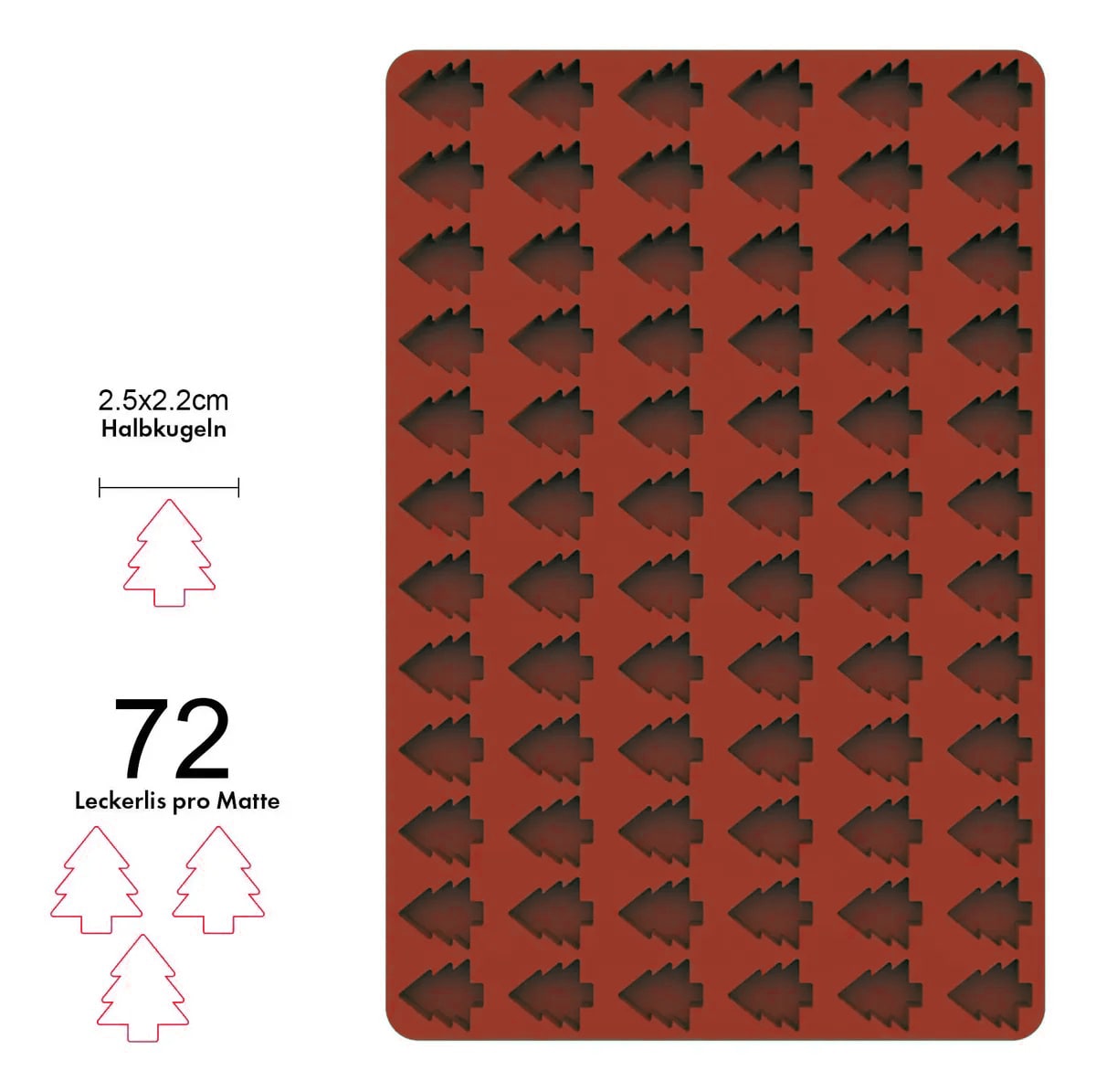 Molde Chocolate Pinos 72 Cavidades Silicona5
