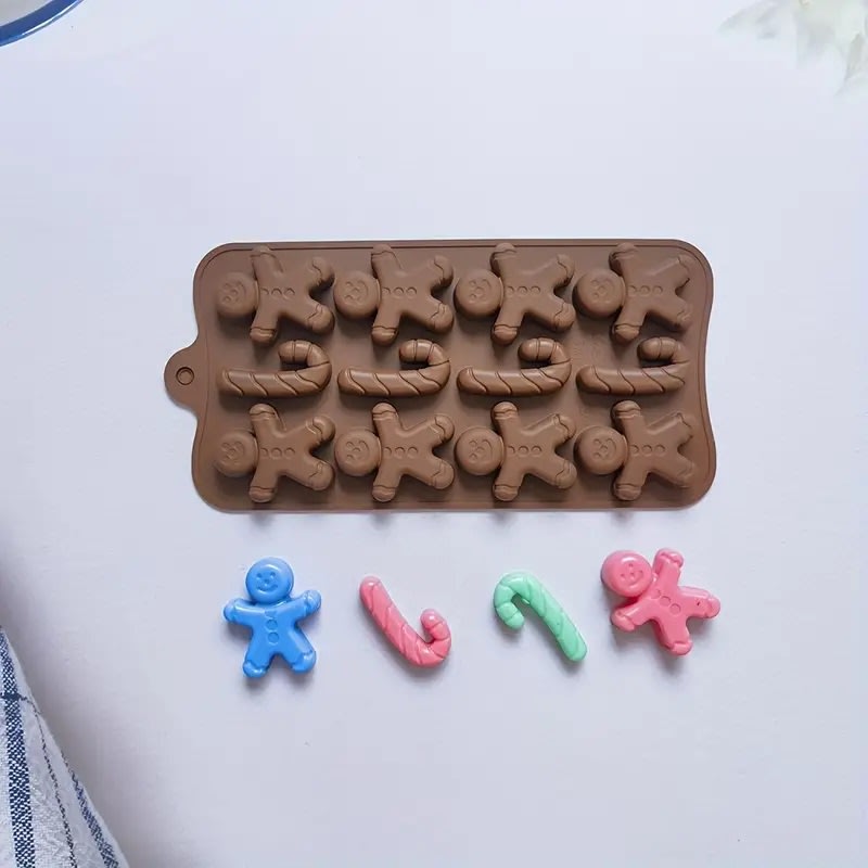 Molde Chocolate Hombre de Jengibre y Bastón Silicona7