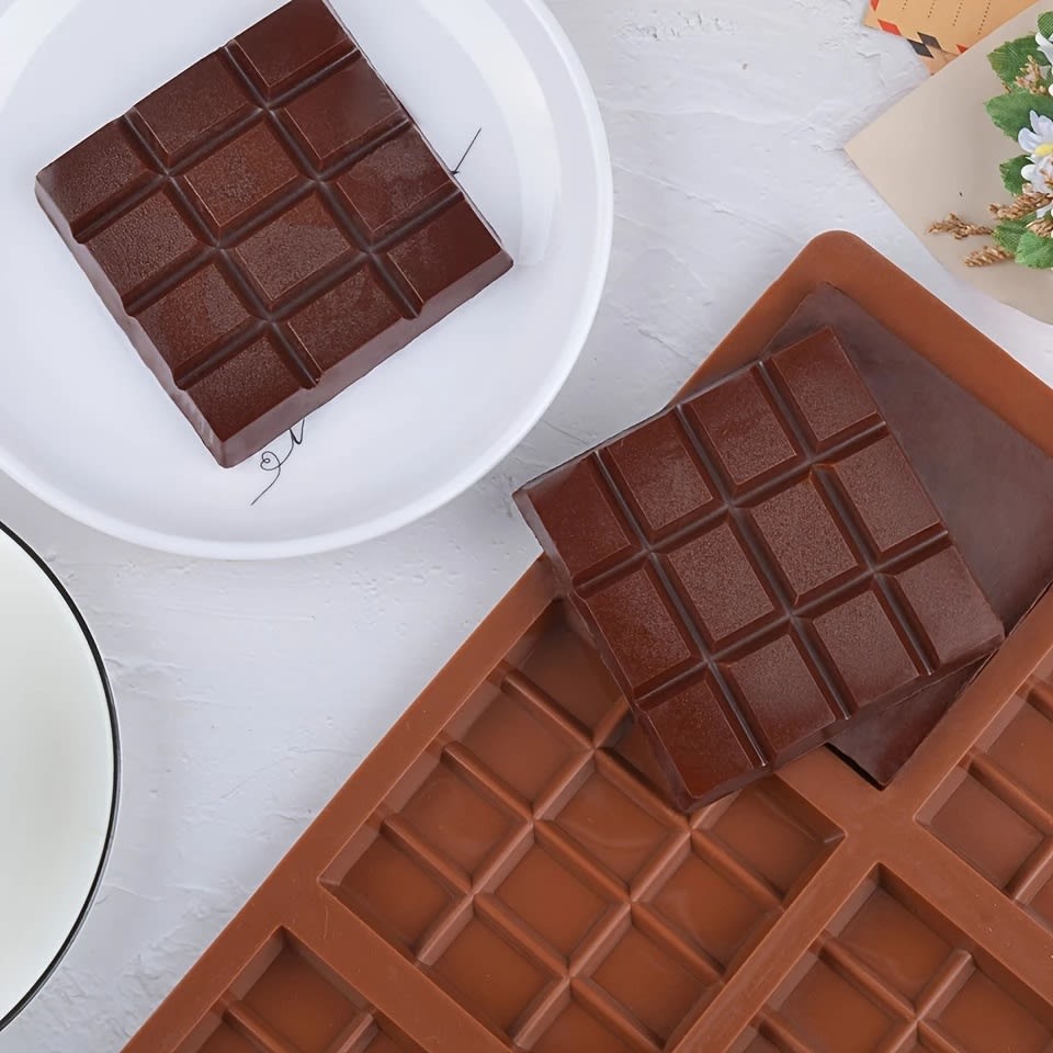 Molde Chocolate 6 Barras Cuadradas Silicona3