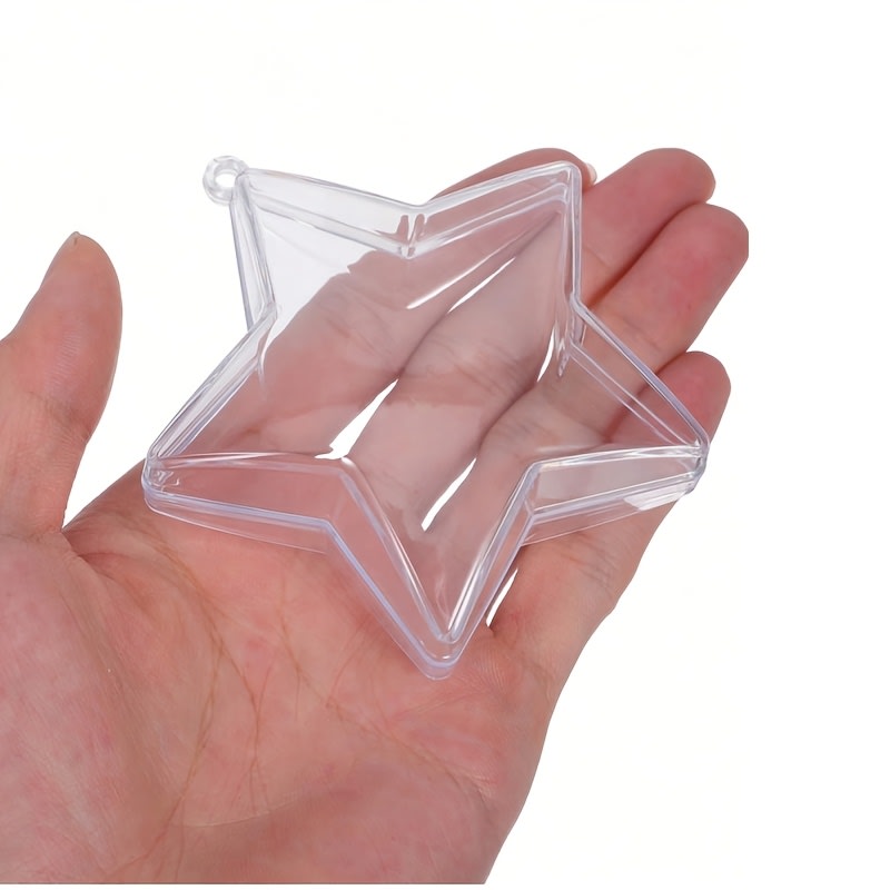 Estrella Acrílica Transparente 10 cm. 6 Unidades2