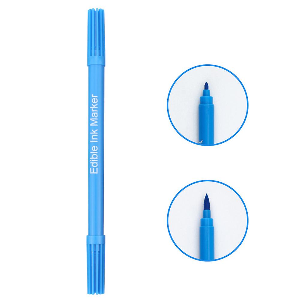 Marcador Doble Punta Fina/Pincel Azul 3