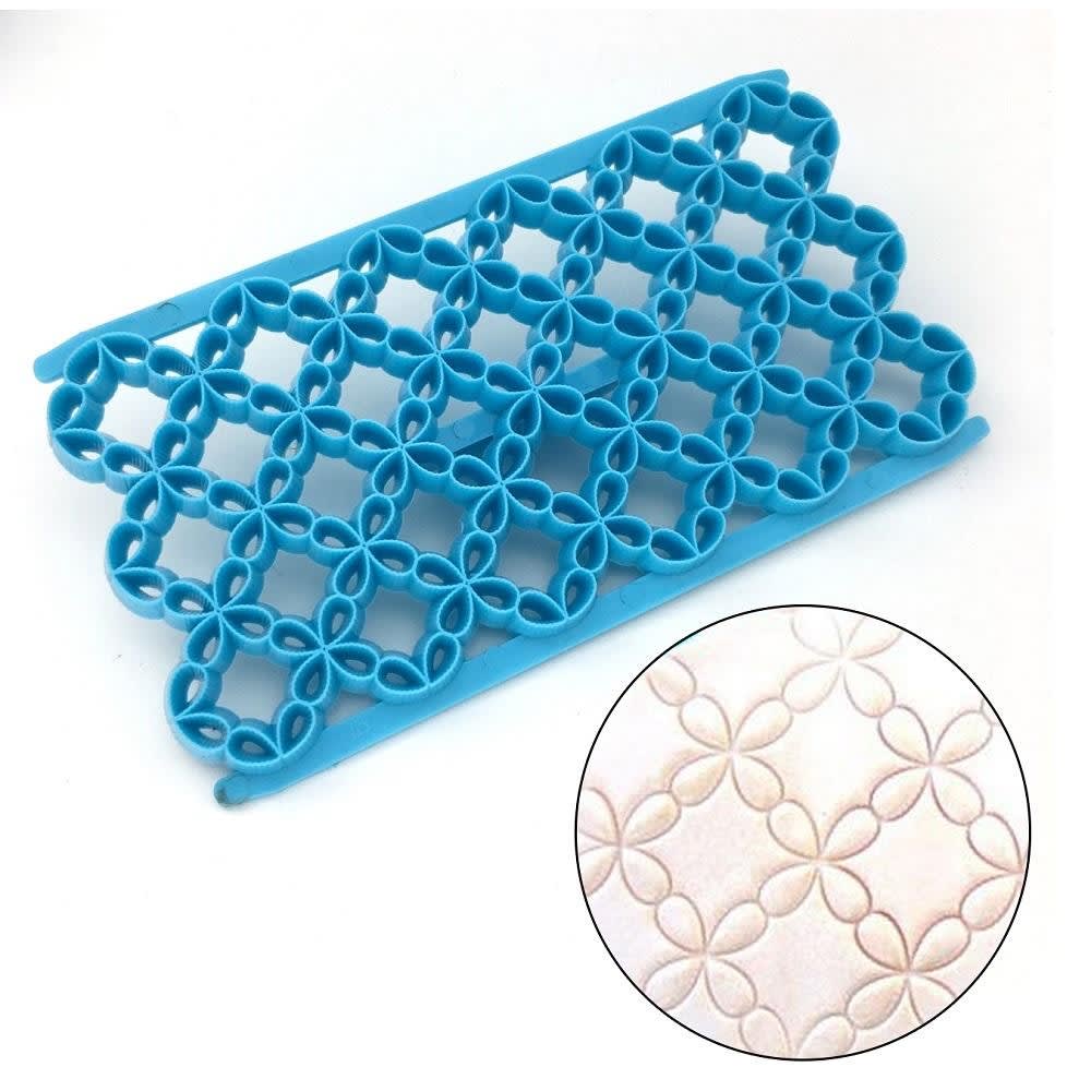 Molde Texturizador Enrejado Flor Plástico 0