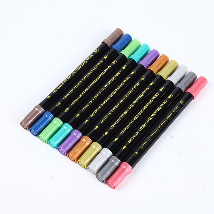 Set 10 Marcadores Doble Punta Colores Metalizados 0