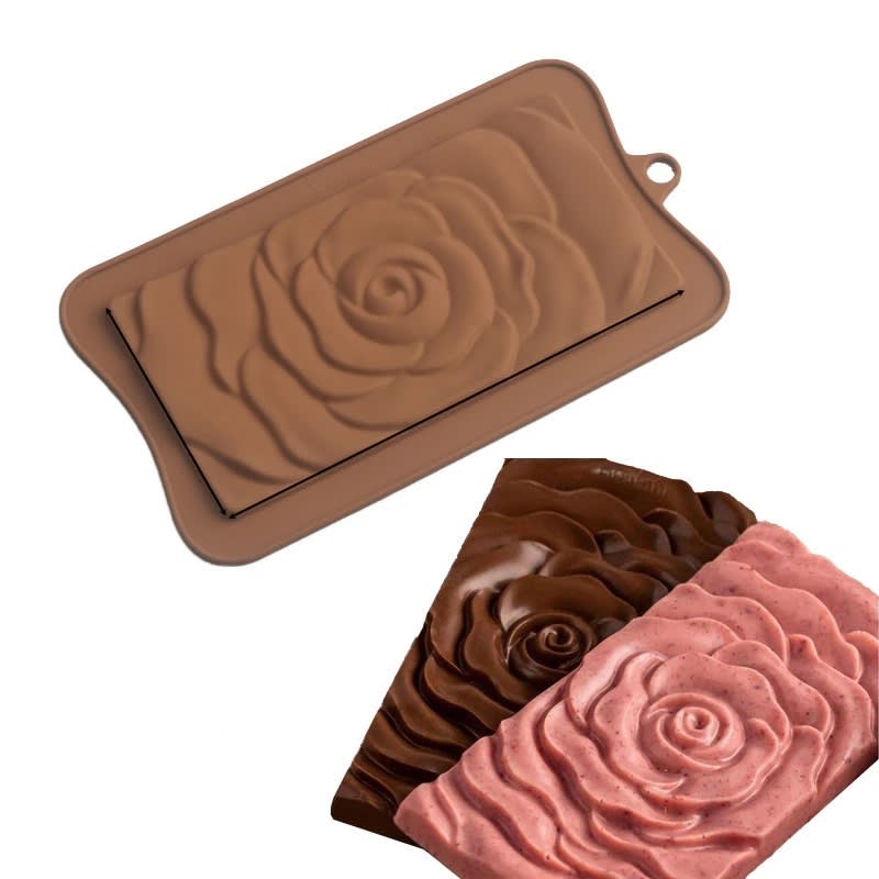 Molde Chocolate Tableta Rosa Silicona 0