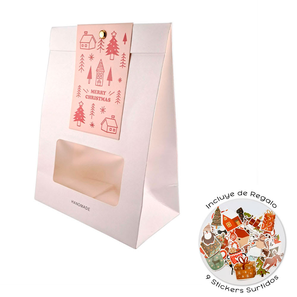 Set Bolsas de Papel Navidad Blanco 3 Unidades 2