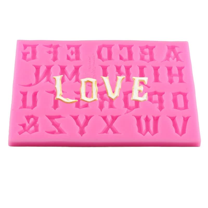Molde Fondant Letras Góticas Mayúsculas Silicona 0