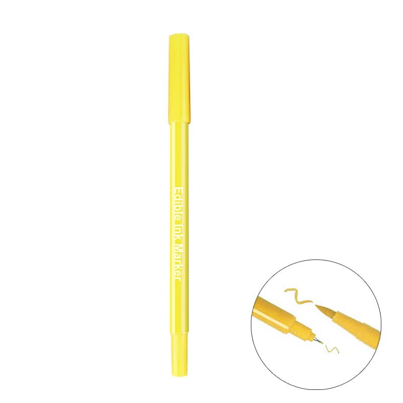 Marcador Doble Punta Linner/Pincel Amarillo 3