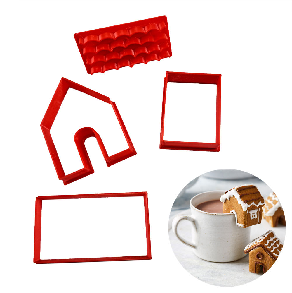 Set Cortadores Plásticos Casita Para Taza 0
