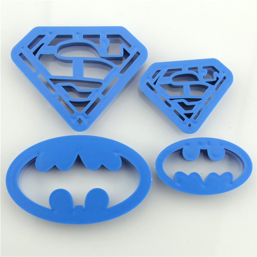 Set Cortadores Batman Superman 4 Piezas 1