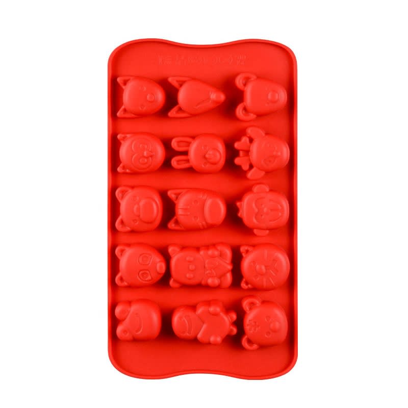 Molde Chocolate Caritas de Animales Silicona 0
