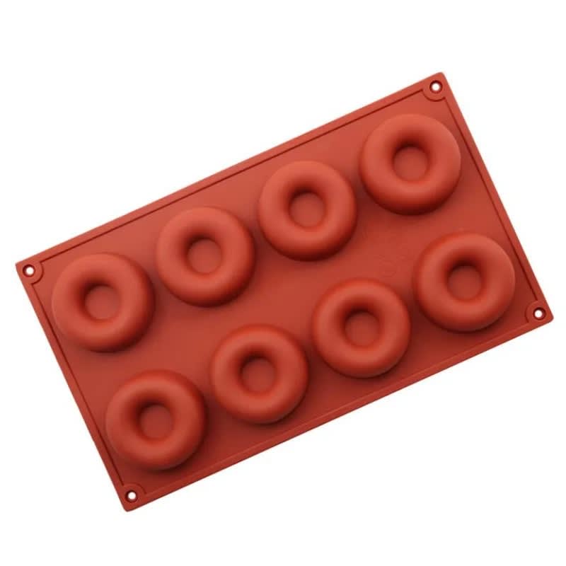 Molde para 8 Donuts Medianas Silicona 0