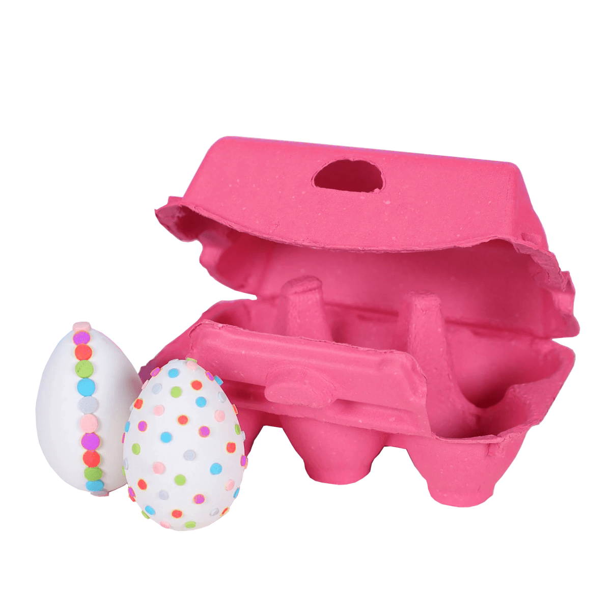 Caja para 6 Huevos Cartón Fucsia 6 Unidades 5