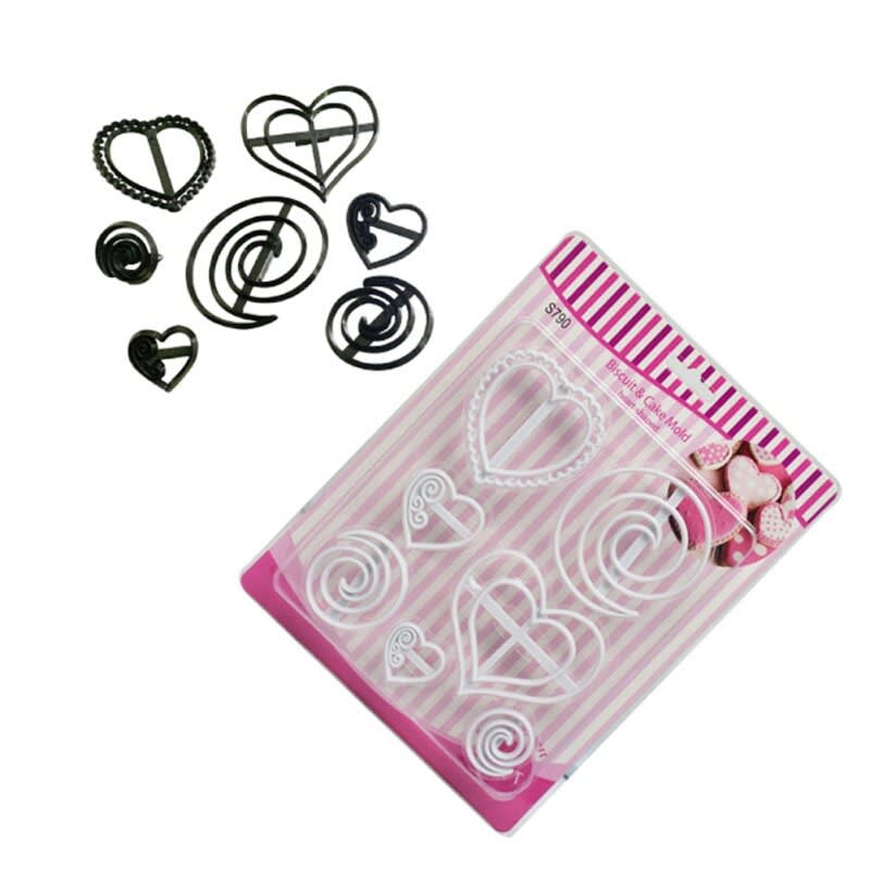 Set Cortadores Plásticos Corazones 7 Piezas 0