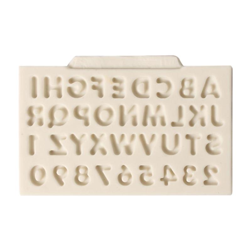 Molde Fondant Letras y Números Silicona 0