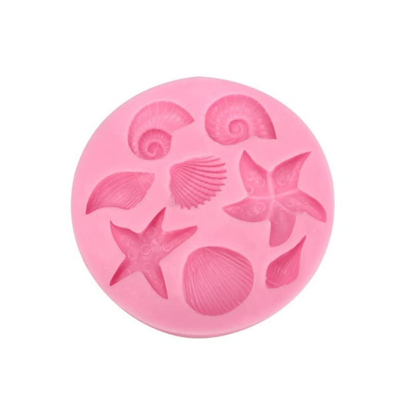Molde Fondant Conchitas y Caracoles 2 Silicona 0