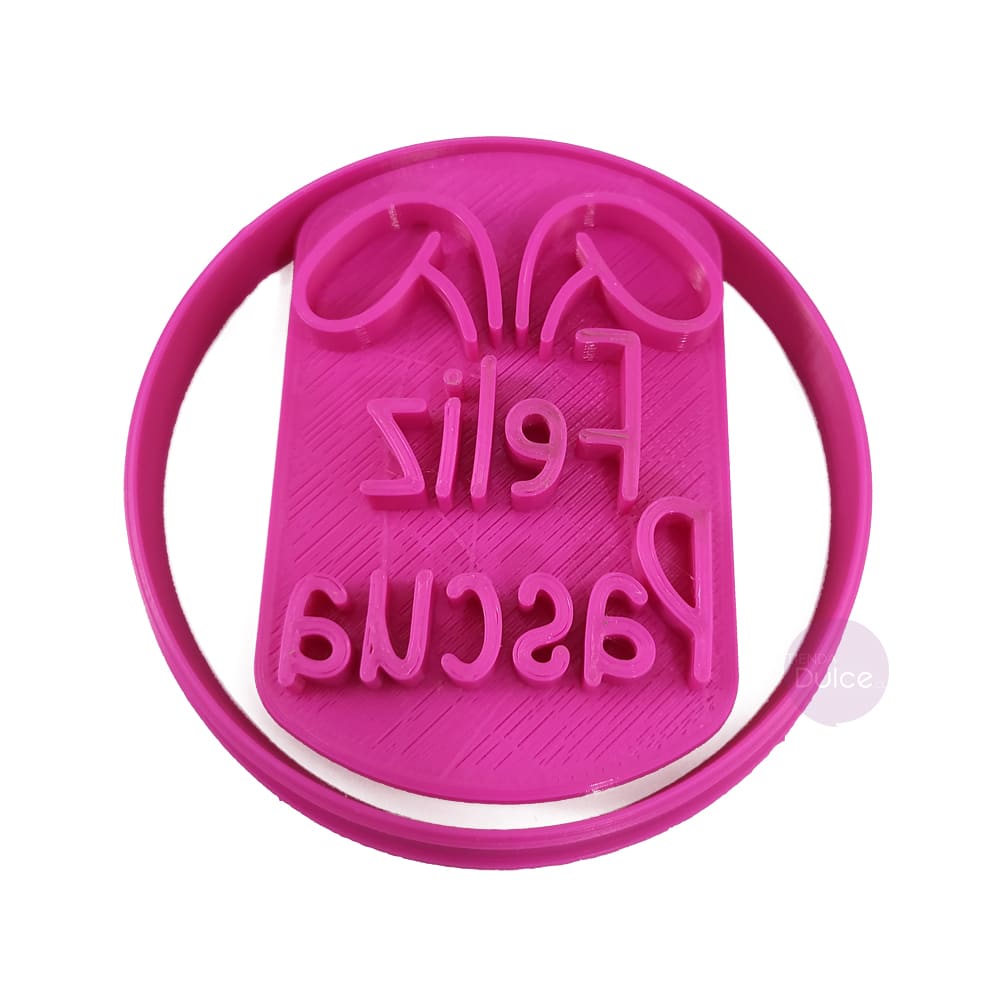 Cortador Plástico Feliz Pascua con Marcador 2