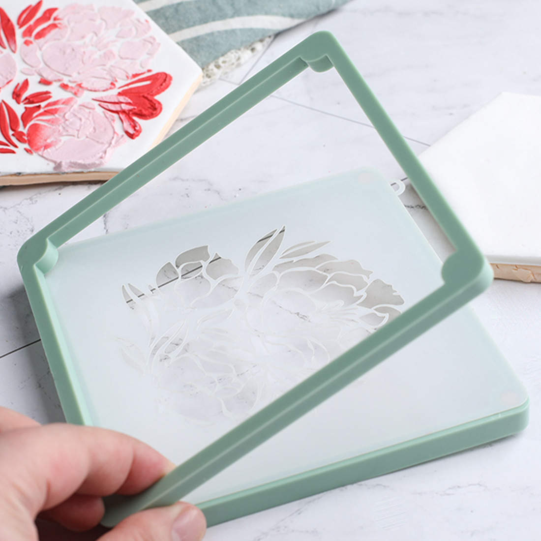 Soporte Porta Stencil Magnético 12 x 12 cm. 0