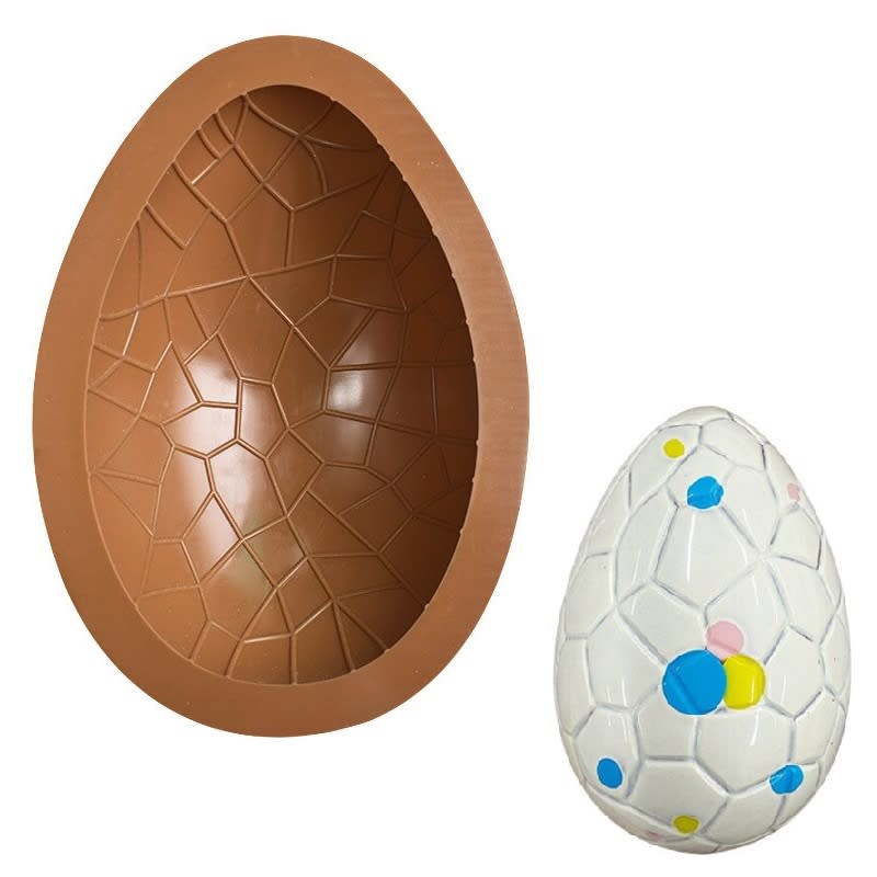 Molde Chocolate Silicona Huevo Craquelado 15 cm. 0