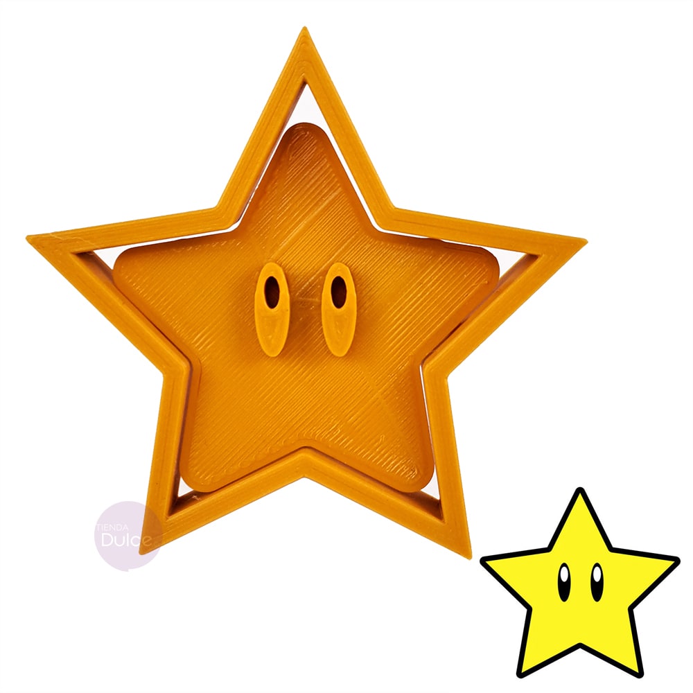 Cortador + Marcador Estrella Mario Plástico 4