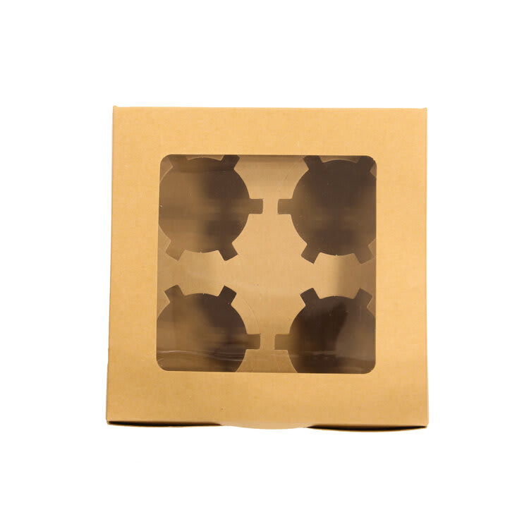 Caja para 4 Cupcakes Kraft 3