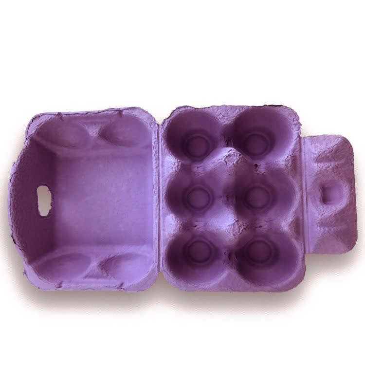 Caja para 6 Huevos Cartón Morado 6 Unidades 4