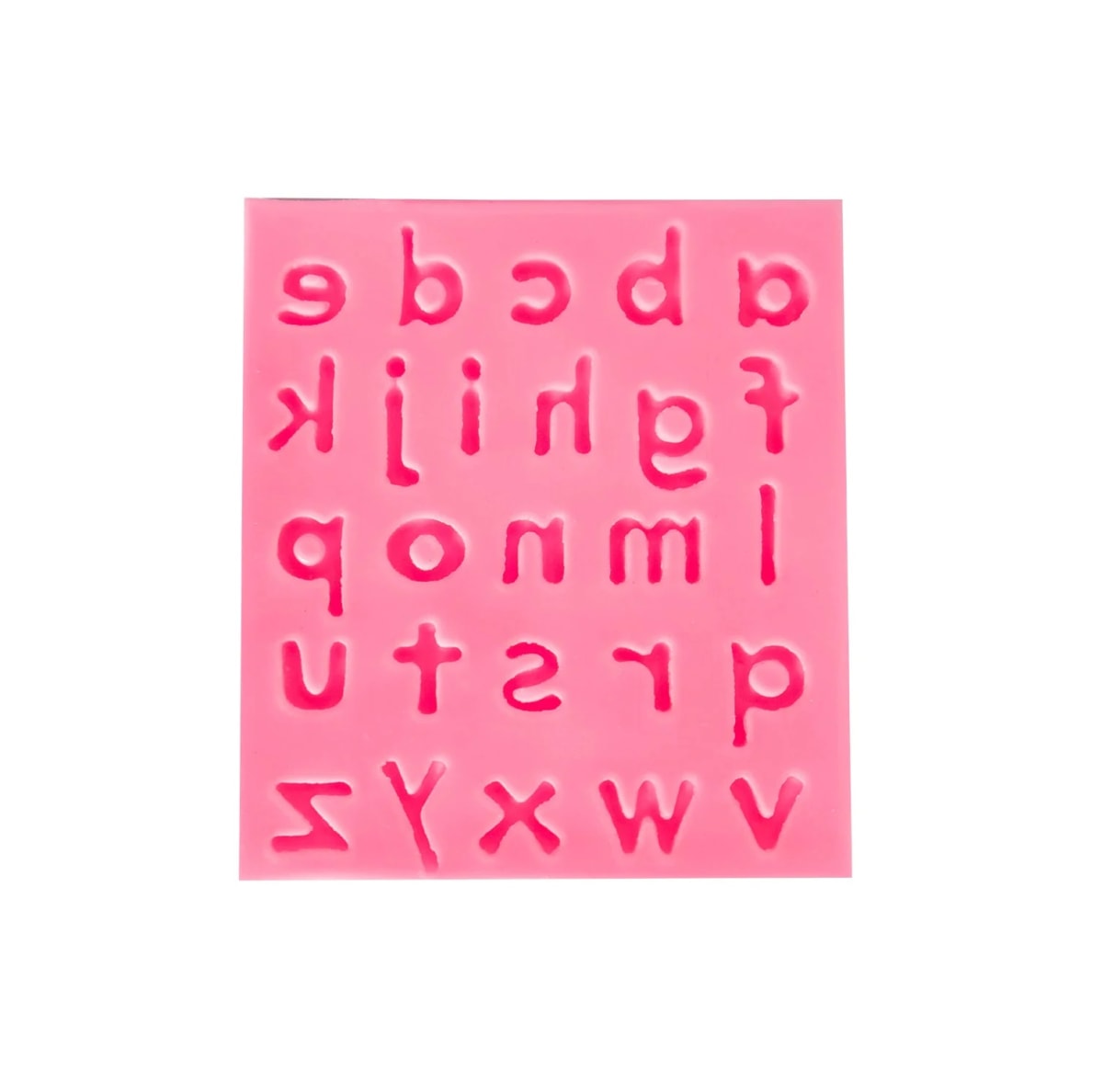 Molde Fondant Letras Minúsculas Lisas Silicona 0