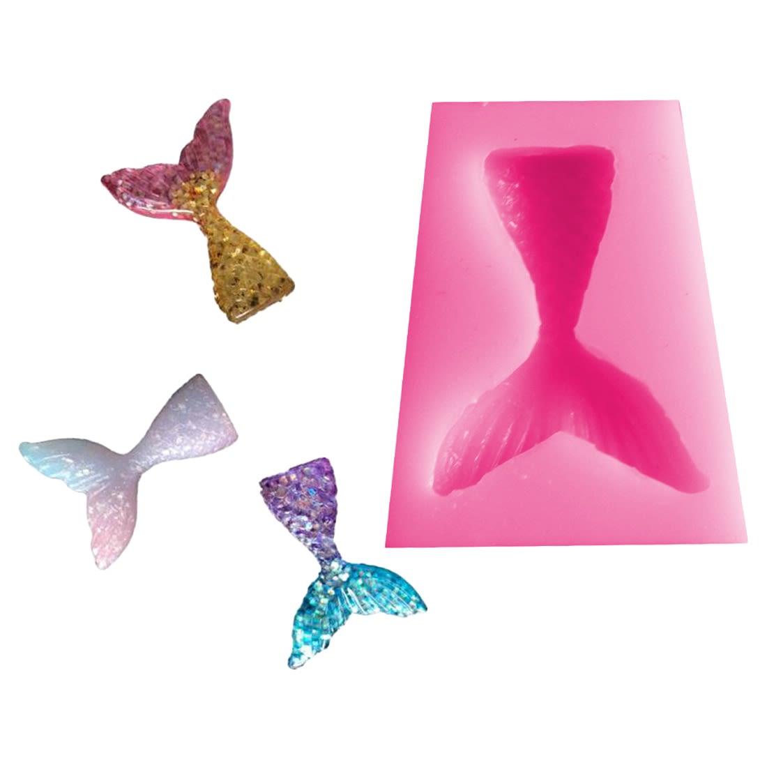 Molde Fondant Colita Sirena Silicona 2