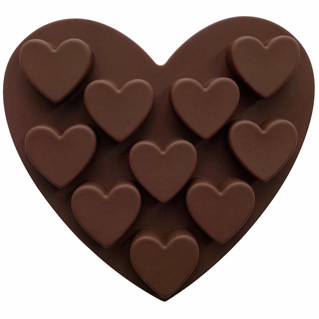 Molde Chocolate 10 Corazones Silicona 0