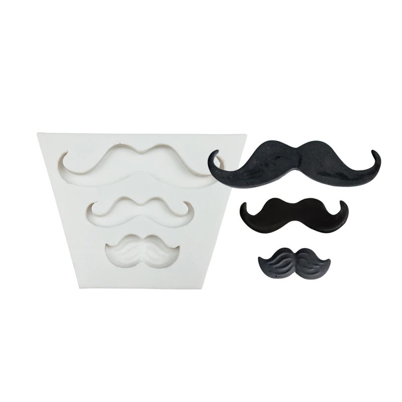 Molde Fondant 3 Bigotes Silicona 0