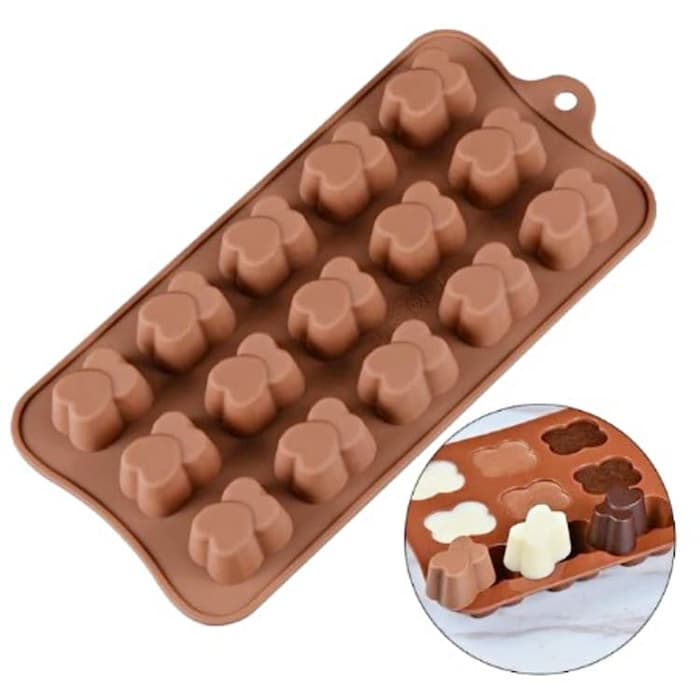 Molde Chocolate Silicona Corazón Doble 0