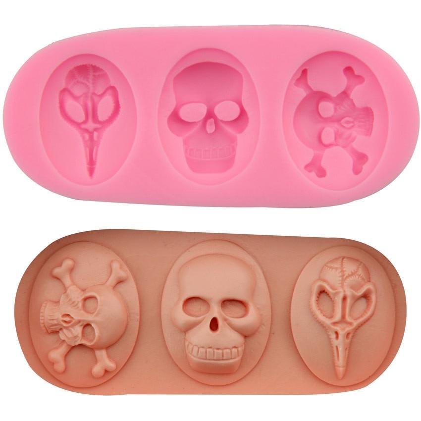 Molde Fondant Calaveras Alargado Silicona 0