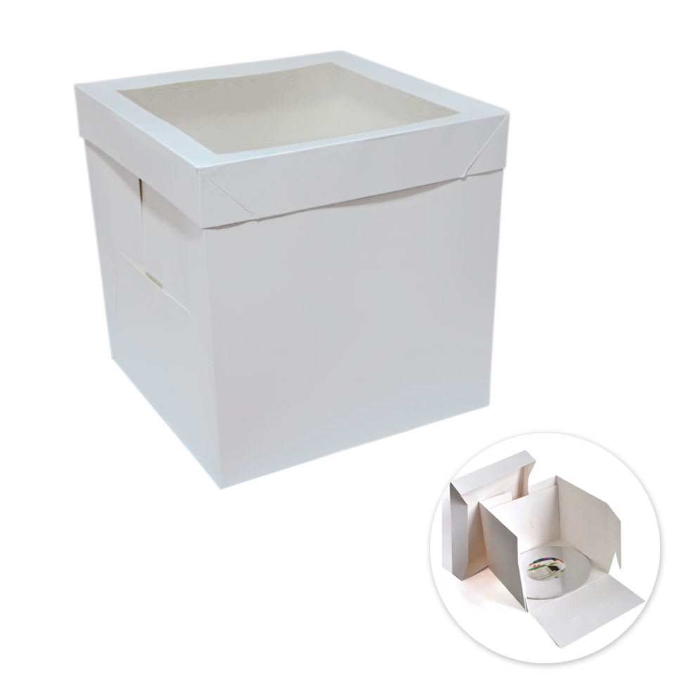Caja Torta Cartulina con Visor 30x30x30 cm. 3