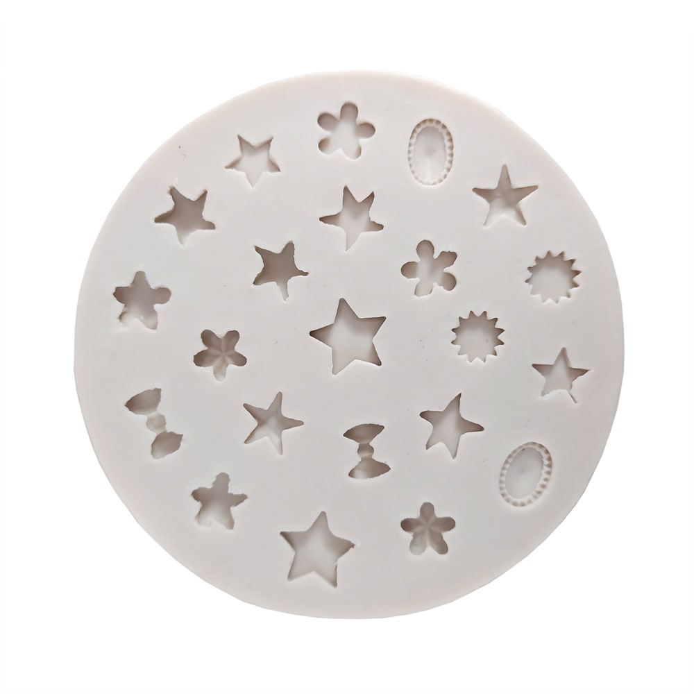 Molde Fondant Mini Decoraciones Silicona 0