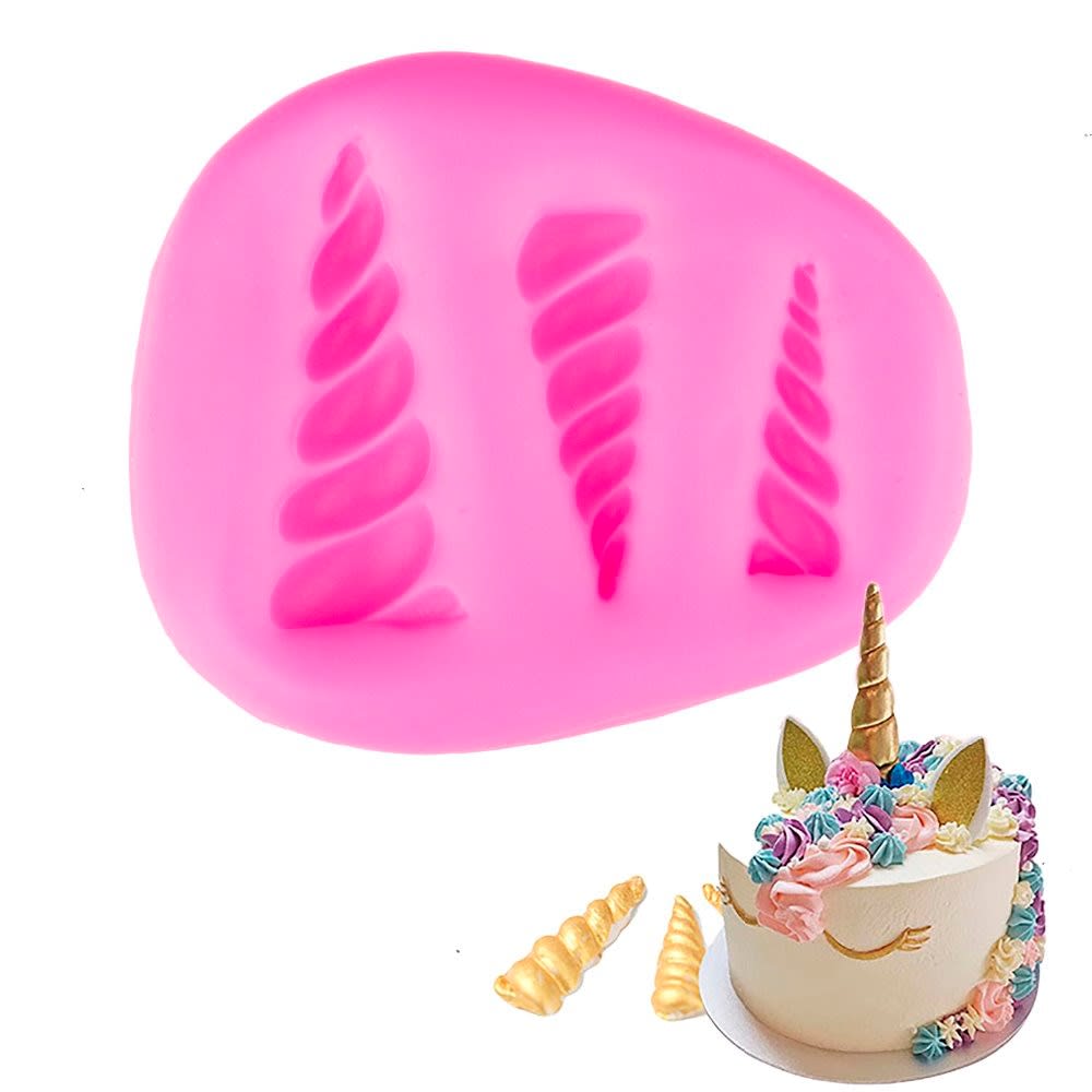 Molde Fondant Cuernos Chicos Silicona 1