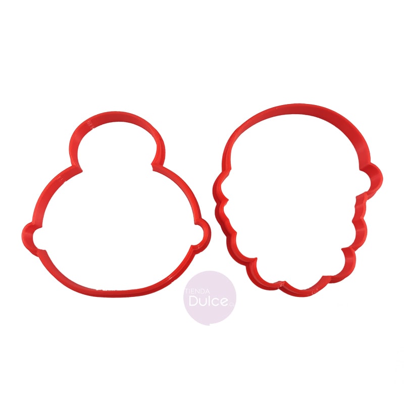 Set Cortadores Sr. y Sra. Santa 2 Piezas Plástico 1