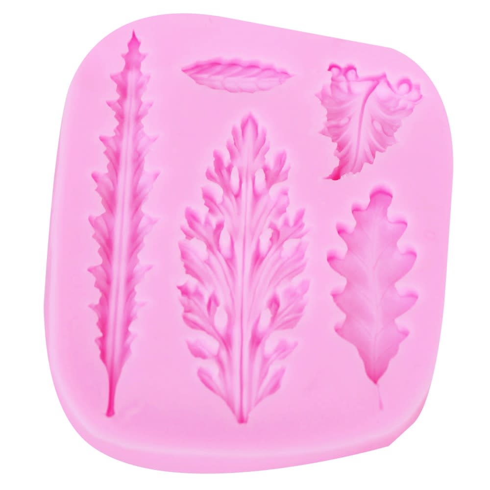 Molde Fondant Hojas Largas N°1 Silicona 0